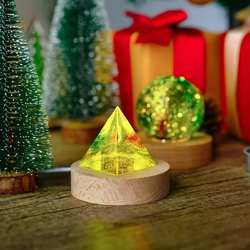 Laetav puidust alusega LED kristallnäitusealus