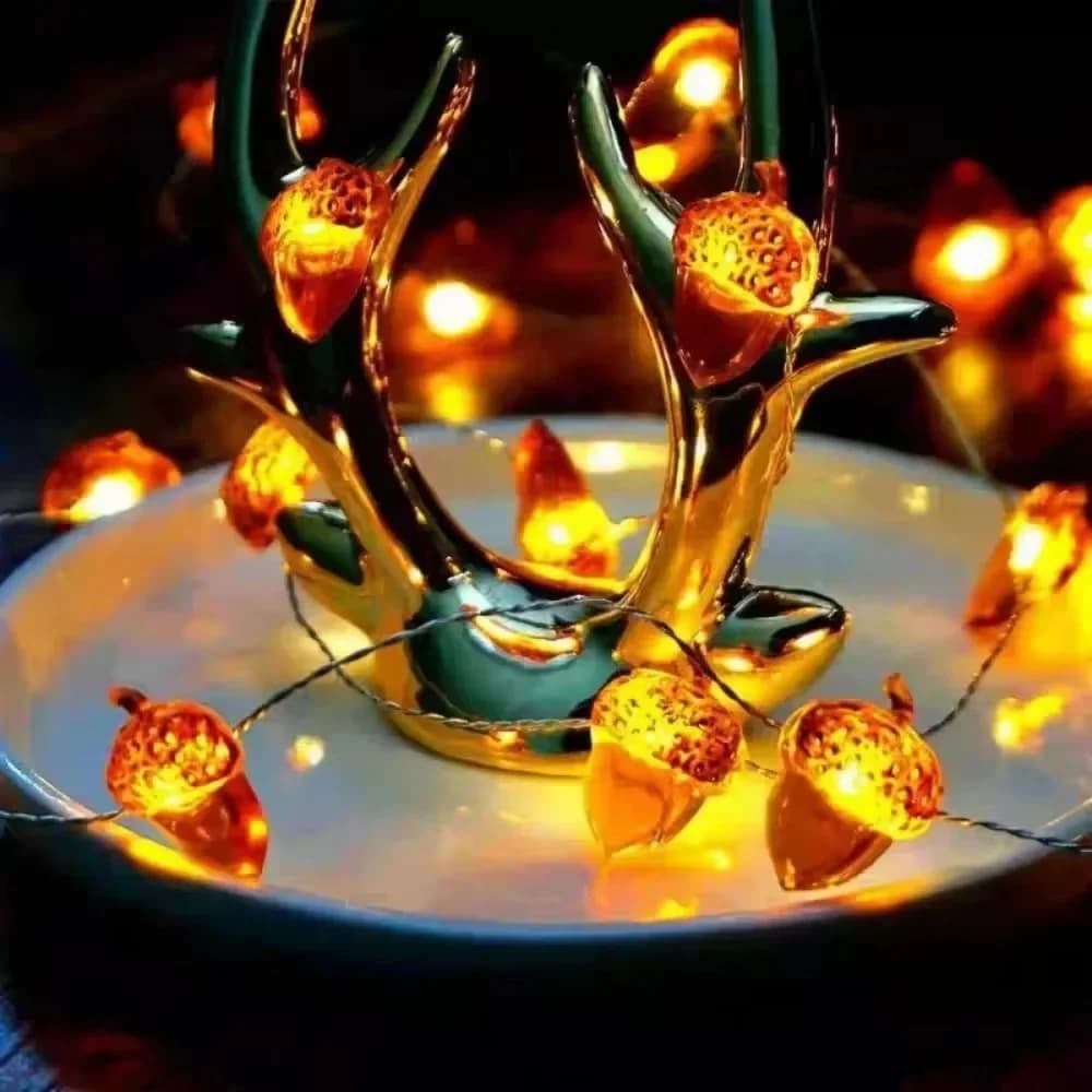 3D tammetõru veekindlad LED valgusstringid sügiseks