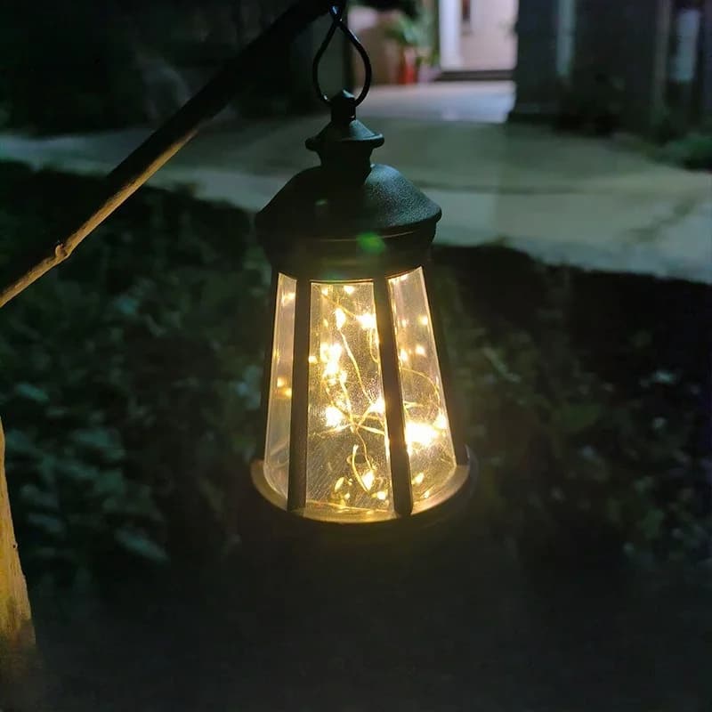 Veekindlad päikesepatareiga LED-laternad valgusketiga