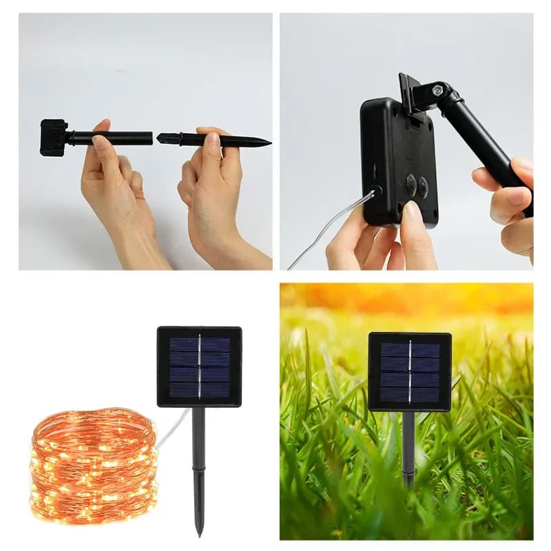 Päikese LED haldjavalguskardin, veekindel
