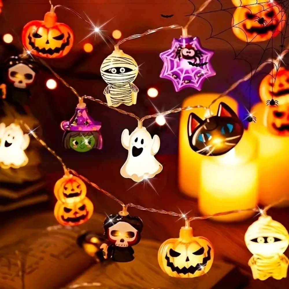 Patareitoitega Halloweeni kujulised valgusteid